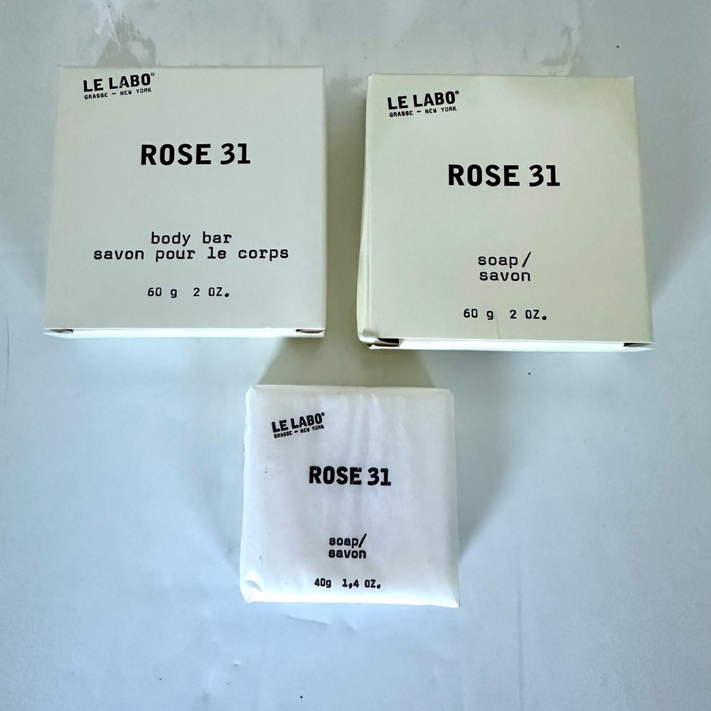 Le Labo Rose 31 Soap Collection in White 3pcs set
